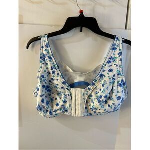 Comfort‎ Choice bra 44B rn 88842 Blue and White Front Hooks